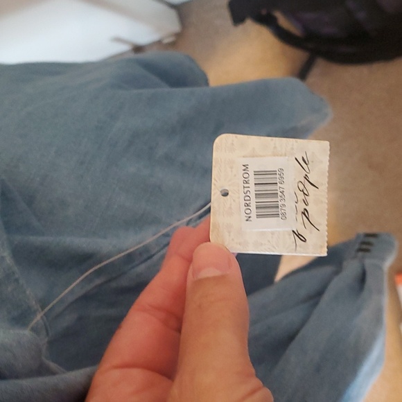 NWT We the Free denim dress. Western accents with silver snap buttons. - Picture 5 of 6